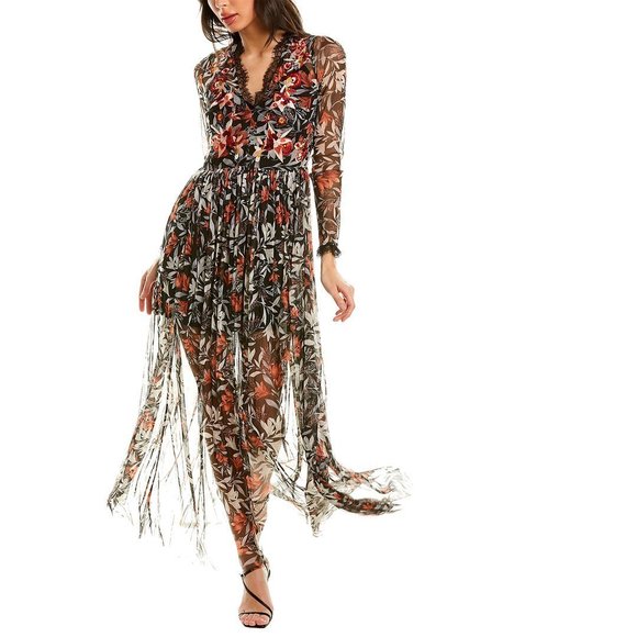 French Connection Floral Embroidered Maxi Dress - Picture 1 of 4